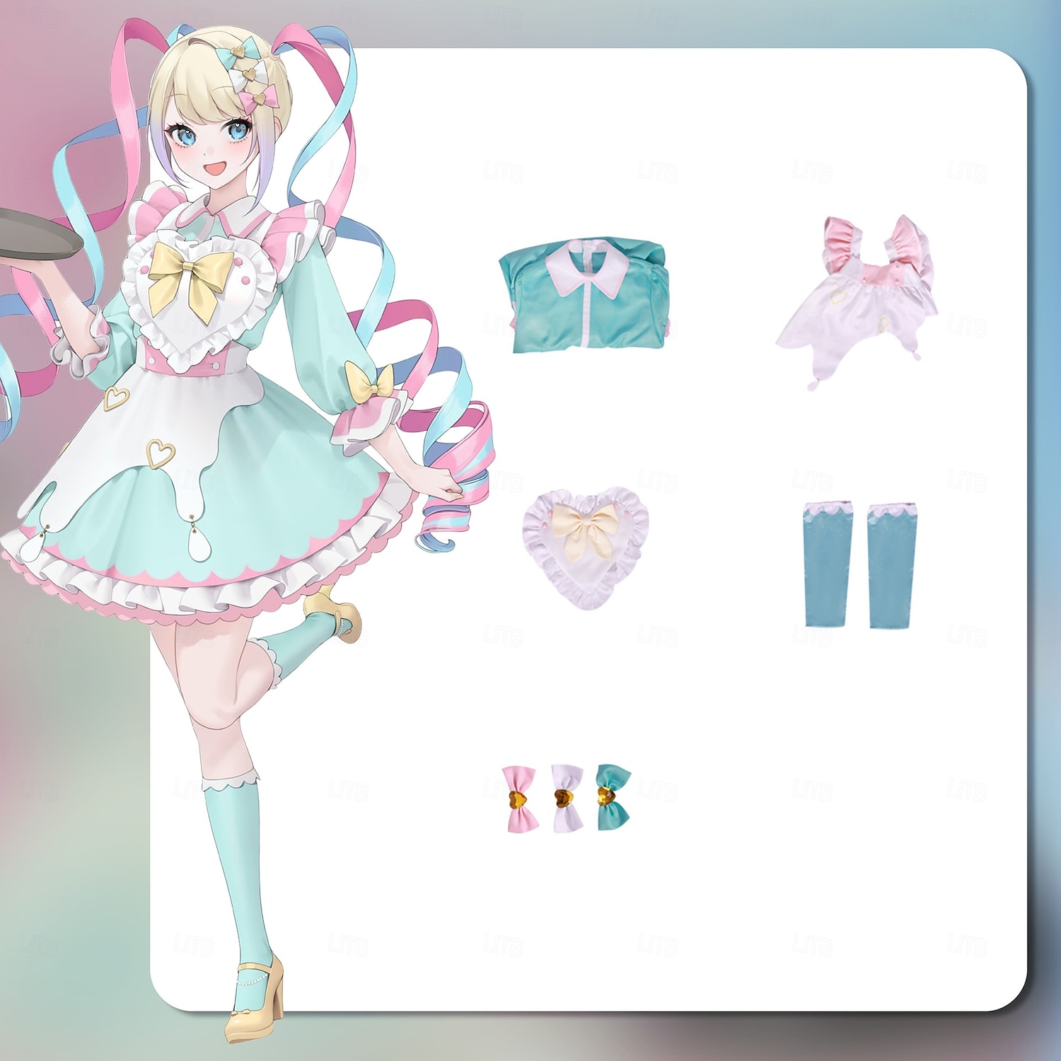 Ternos de Empregadas Anime Vestidos Roupa Baile de Máscara Trajes de cosplay Dia Das Bruxas Anime Expo Perucas Ocasiões Especiais Para Mulheres Adulto de 2026 por $100.99 –P7