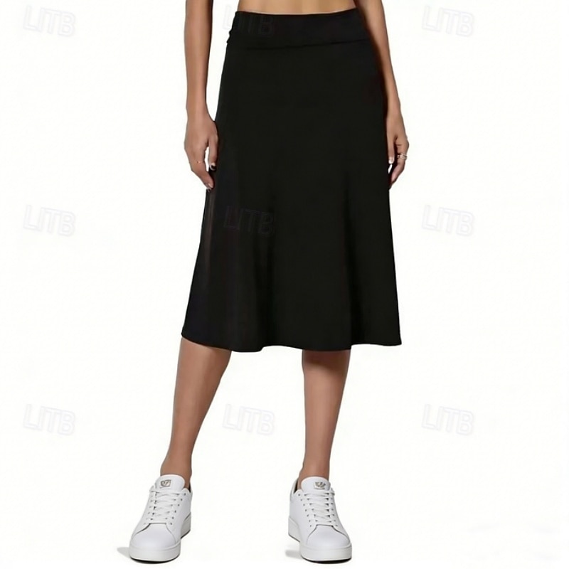 Women's Solid Colored Casual Skirt Tennis Skirts Sport Skirt High Waist Quick Dry Breathable Tennis Golf Pickleball Skirt Dark Grey Black Wine Tennis Clothing 2026 - $17.99 –P1