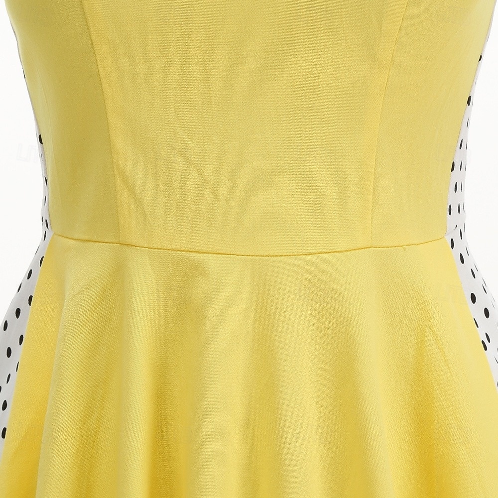 1950s Retro Vintage Rockabilly Dress Swing Dress Flare Dress Sleeveless Polka dots Fit & Flare Swing Fancy Dress Women's Carnival Masquerade Prom Office / Career Event / Party Adults' Homecoming 2026 - $48.99 –P4