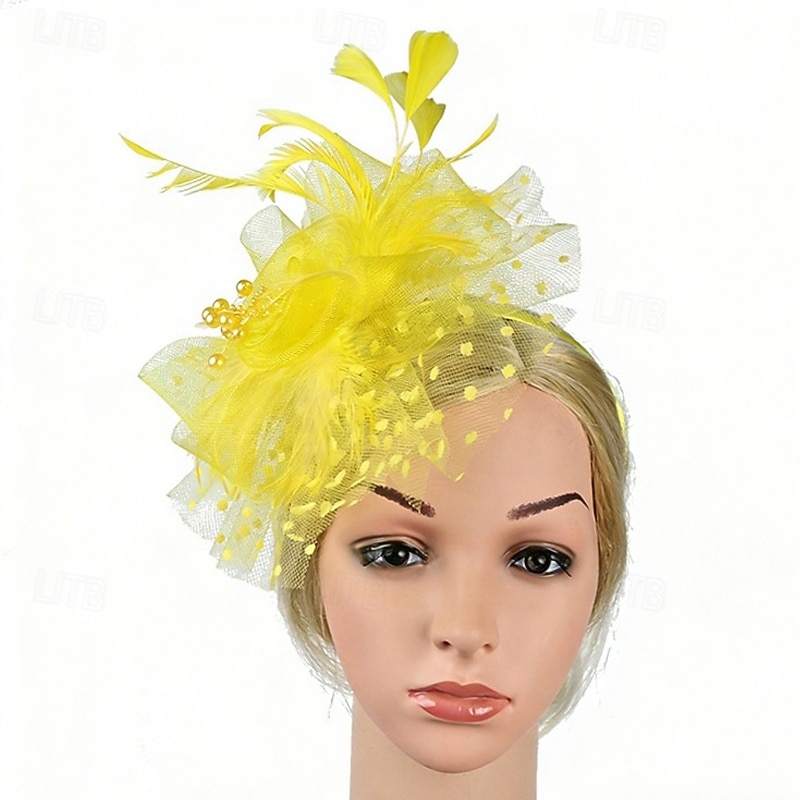 Fascinadores Rede Casamento Aniversário Vintage Estilo bonito Retro Com Penas Capacete Chapéu de 2026 por $17.49 –P3