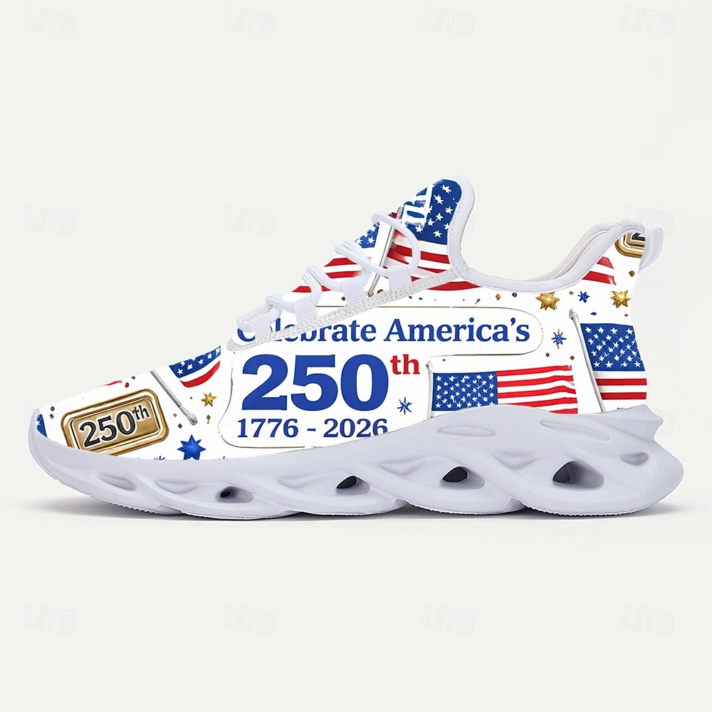 Herren-Sneaker zum 250-jährigen Jubiläum der Vereinigten Staaten – atmungsaktive Slip-on-Mesh-Schuhe mit flexibler Sohle, leicht, perfekt für den 4. Juli, Outdoor-Festivals, Reisen und den Alltag. 2026 - $42.99 –P4