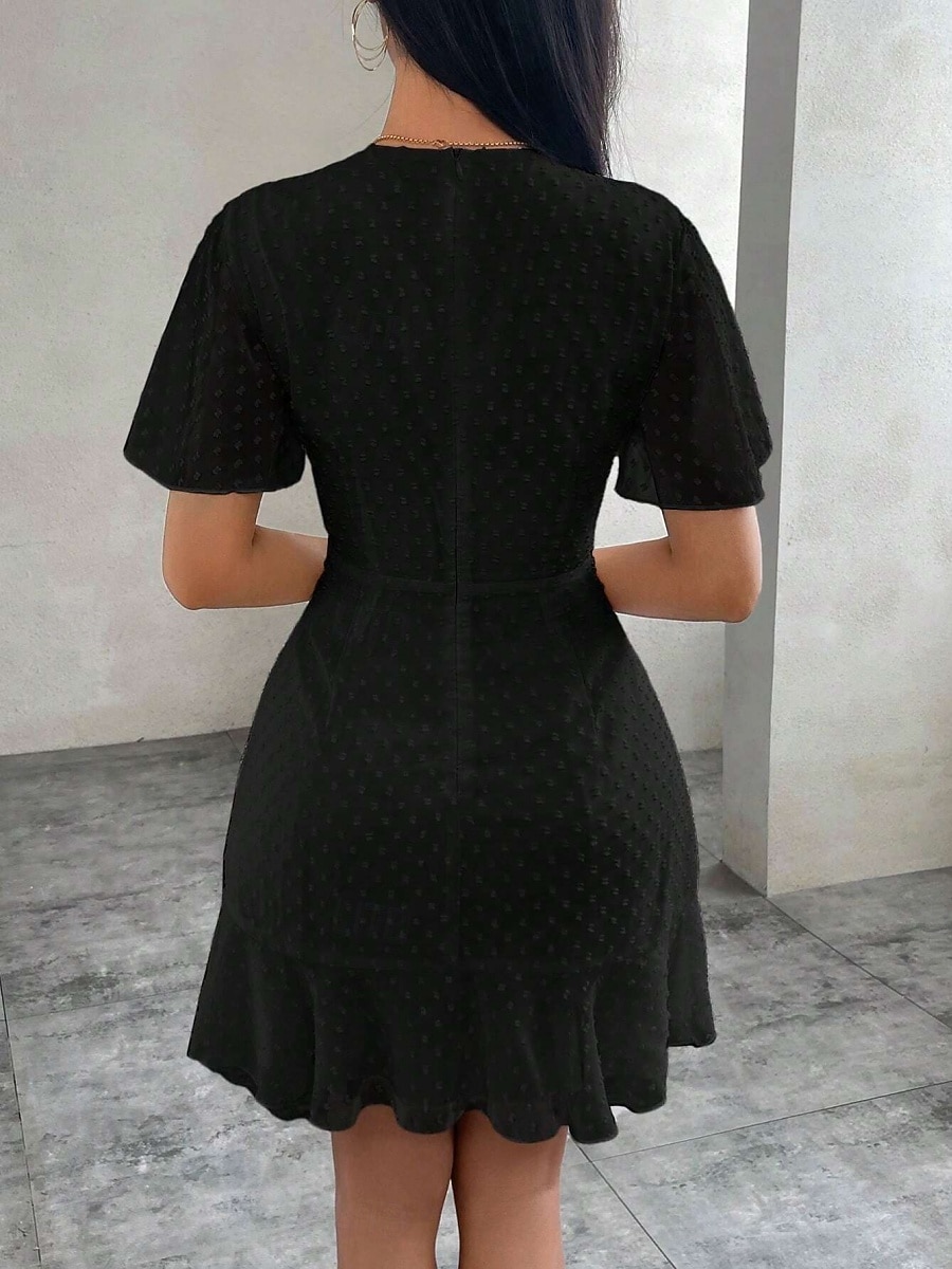 Women's Mini Dress White Dress Casual Dress Elegant Fashion Modern Outdoor Vacation Going out Regular Fit Plain Short Sleeve Crew Neck Black White Green Summer Spring 2026 - $29.99 –P11