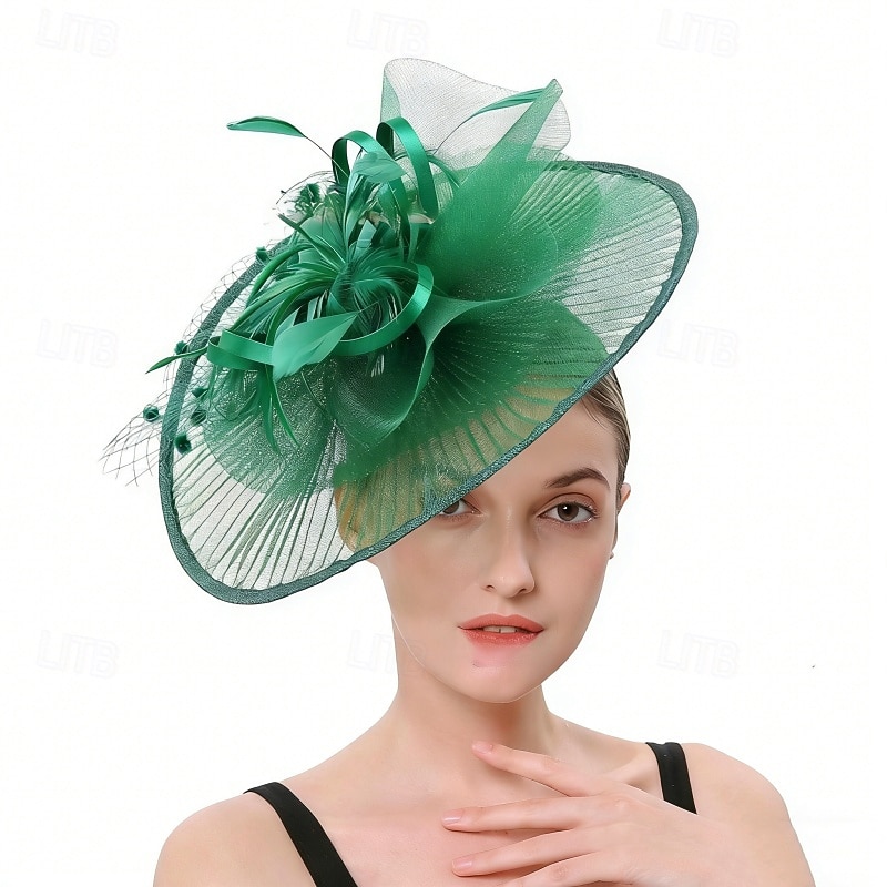 fascinators Tøy Bryllup Bursdag Elegant søt stil Med Bånd Tyll Hodeplagg Hodeplagg 2026 - $22.99 –P9