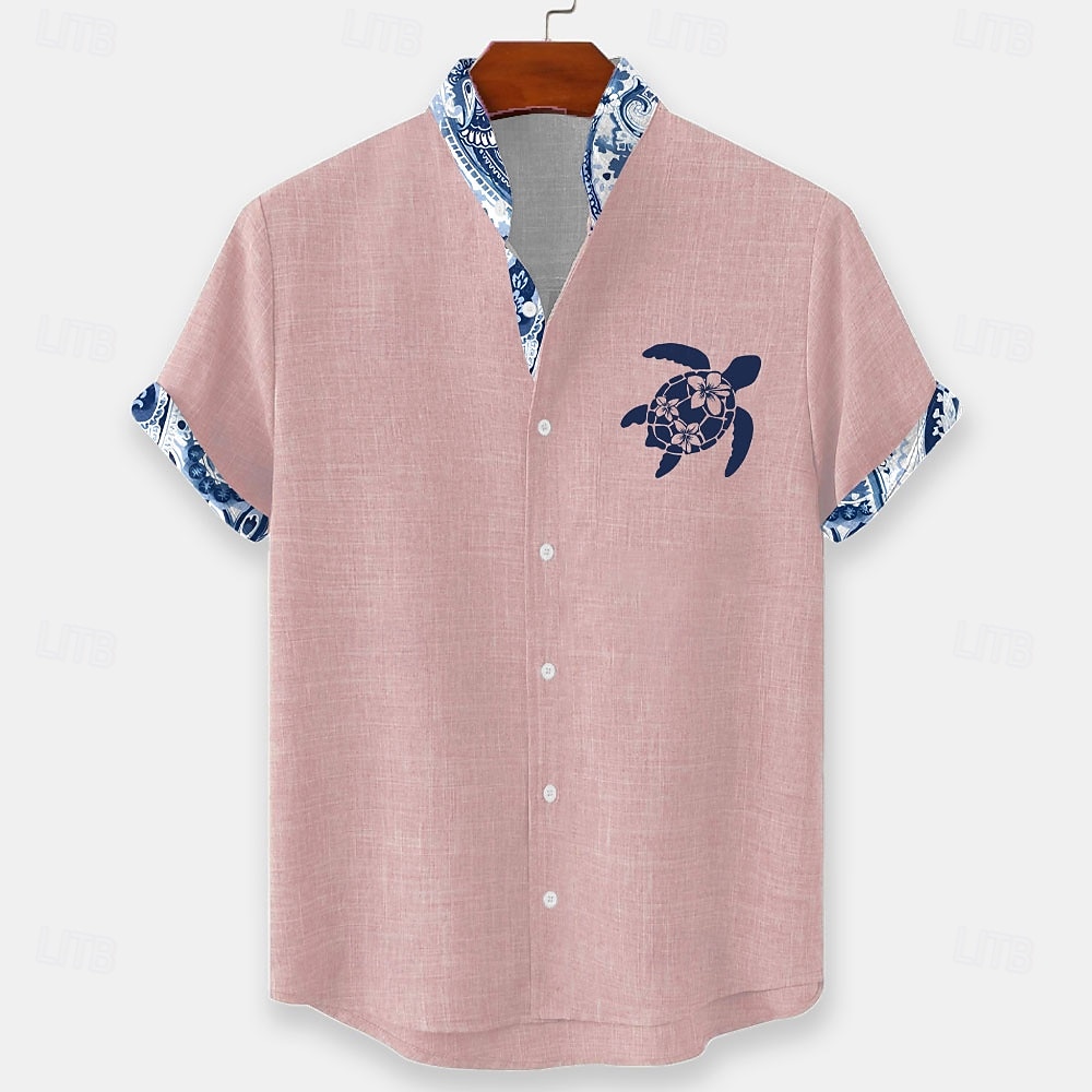 Ανδρικά Ζώο Χελώνες Θαλάσσια πλάσματα Χαβανέζικο πουκάμισο Πουκάμισο με κουμπιά Πουκάμισο με γιακά Κοντομάνικο Χαβανέζα Causal Διακοπές στην παραλία Καλοκαίρι Άνοιξη Μανδαρίνο Κολλάρο 3D 2026 - $25.99 –P2