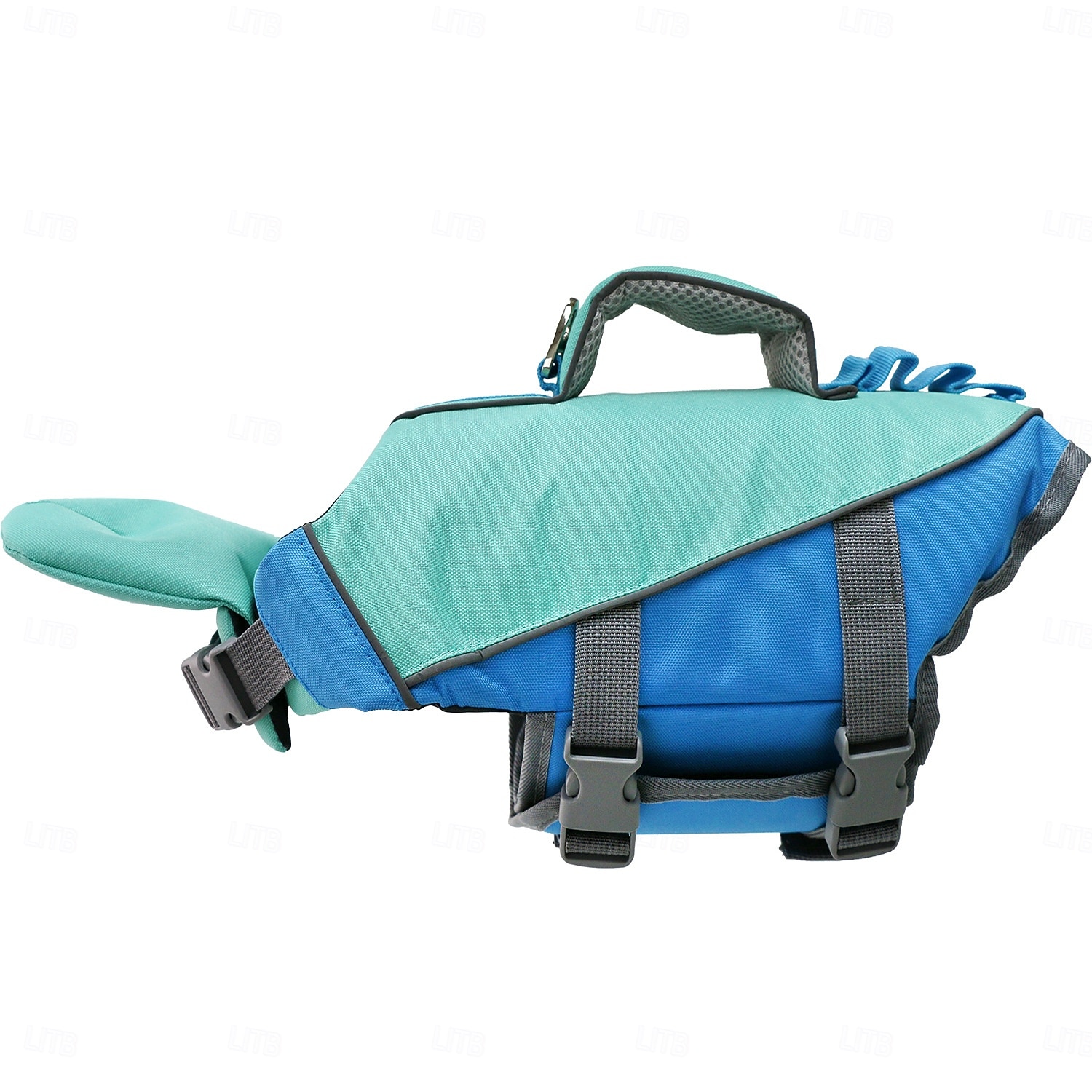 Shark hundesikkerhetsvest, havfruehunde-redningsvester for svømming med overlegen oppdrift og redningshåndtak for svømmebassengstrandbåt 2026 - $27.99 –P2