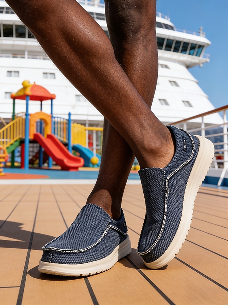 Men's Knit Slip-On Loafers – Lightweight Breathable Casual Shoes, Island & Cruise, Travel & Everyday Wear 2026 - $42.99 –P1