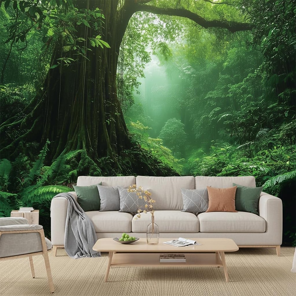 Tropical Jungle Ancient Forest Wall Tapestry Sunbeams Mossy Trees Stream Nature Landscape Wall Hanging Home Decor Living Room Bedroom Office Backdrop Art Mural 2026 - $20.99 –P8