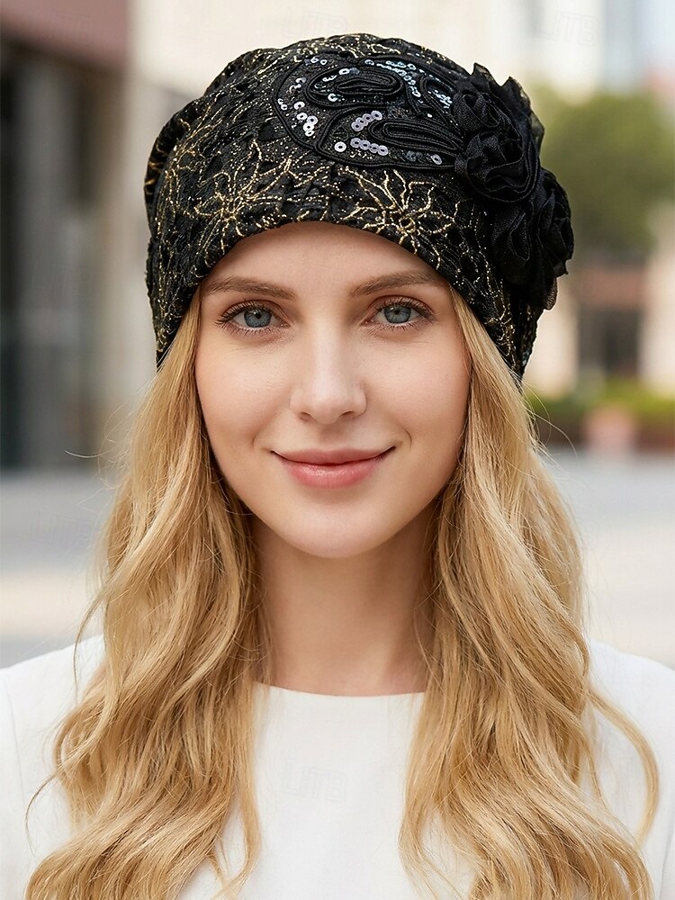 Naisten boho-pitsihattu, kevyt ja hengittävä polyesteri, monivärinen, 3D-kukkakoriste, tyylikäs loma- ja vapaa-ajan asu, täydellinen matkoille ja arkikäyttöön 2026 - $11.99 –P5