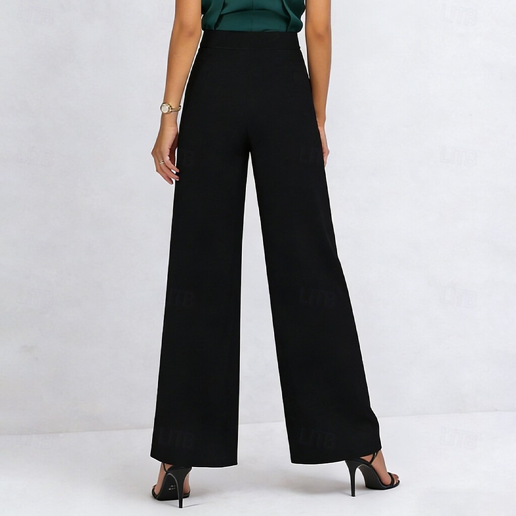 Damen Hose Freizeithose Sommerhose Elegant Mode Alltagstauglich Volle Länge Hohe Taille Einfarbig Einfach Reißverschluss Gerader Schnitt Komfort Leicht Weich Unelastisch Täglich Streetwear Arbeit 2026 - $44.99 –P3