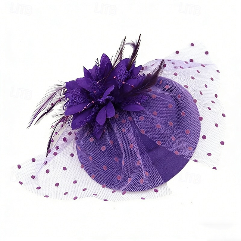 Fascinators Feather Fabric Wedding Birthday Elegant Vintage Cute With Feather Floral Headpiece Headwear 2026 - $16.49 –P9