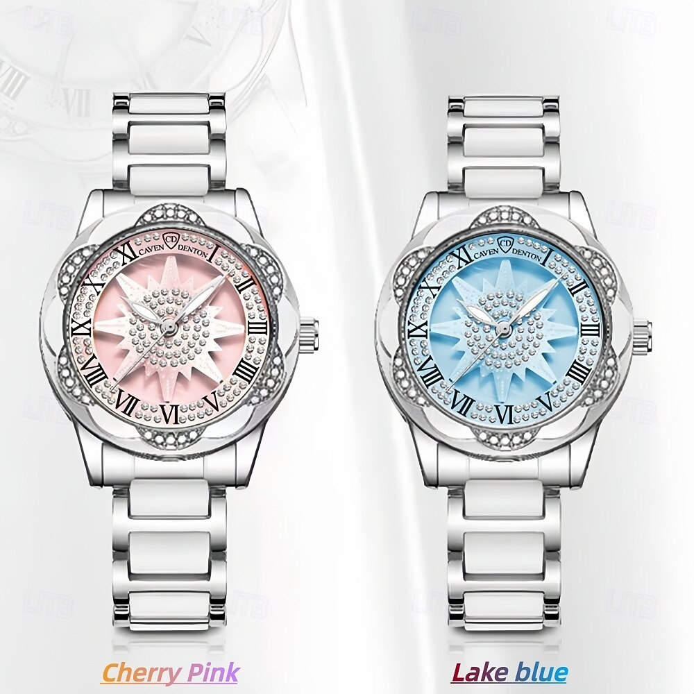 A Niche Luxury Women's Watch with A Rotatable Artificial Zirconia Diamond Inlaid Dial, Ceramic Strap, and Stainless Steel Case. It Is The Best Gift Choice for Women's Birthdays, Holidays, and Annivers 2026 - $43.99 –P7