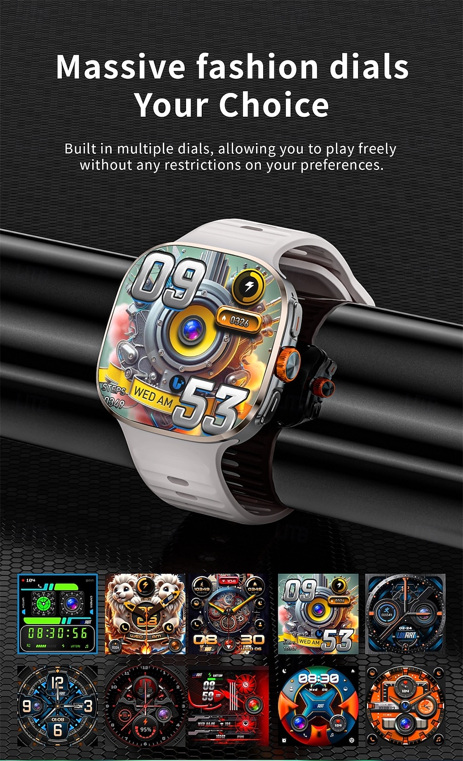 LOKMAT APPLLP 6 MAX Smart Watch 2.16 inch 4G LTE Cellular Smartwatch Phone Pedometer Call Reminder Sleep Tracker Compatible with Android iOS Unisex GPS Hands-Free Calls Media Control IPX-4 48mm Watch 2026 - $213.09 –P7