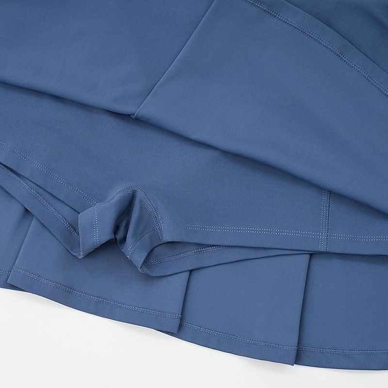 Damskie Solidne kolory Spódnica casualowa Spódnice tenisowe z szortami Spódnica sportowa Kieszeń Wysoka talia Elastyczny Odvádí pot Oddychający Bransoletka tenisowa Golf Pikle Spódnica Czarny Biały 2026 - $25.99 –P24