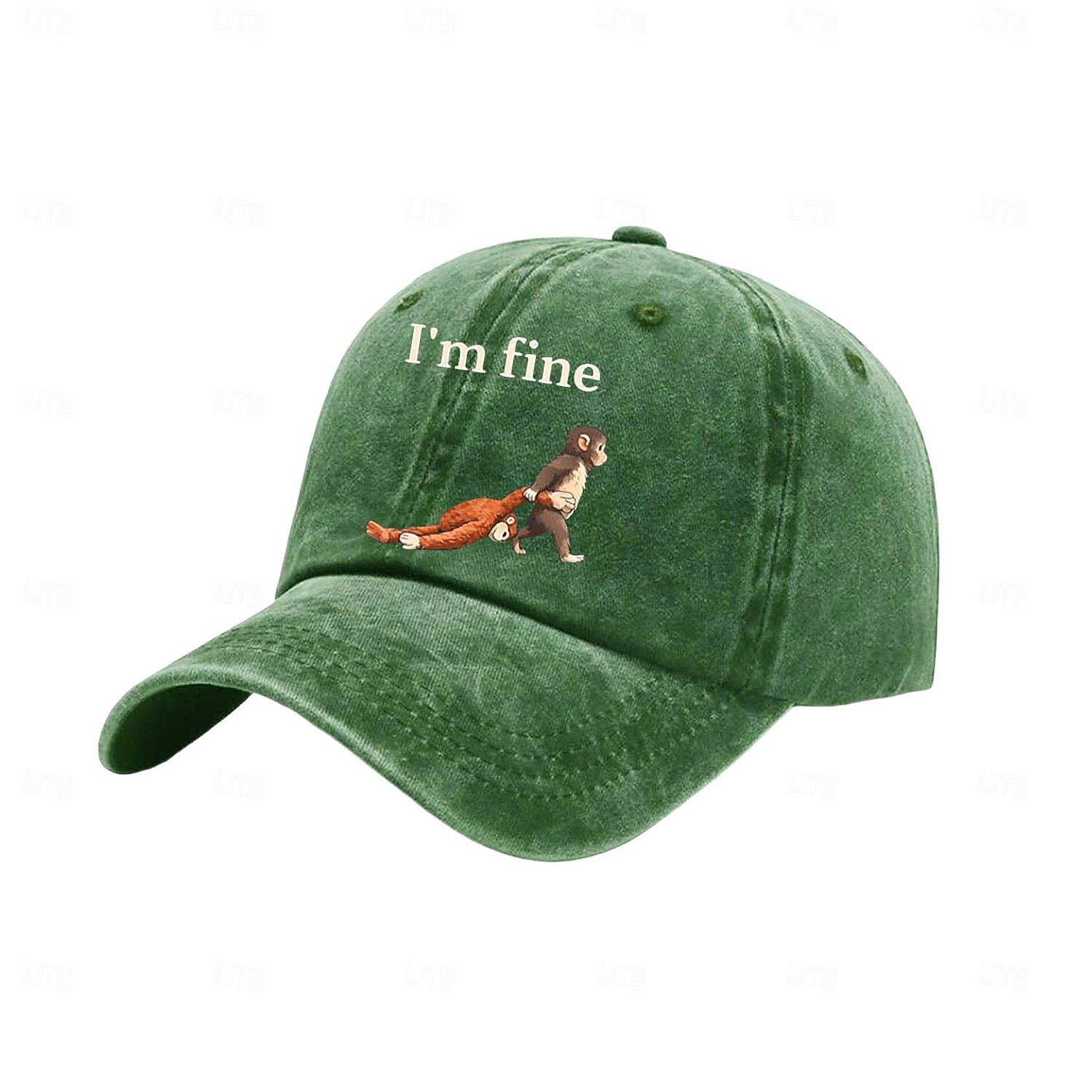 Team Punch Monkey Meme Baseball Cap Hauska vintage-himmeä puuvilla säädettävä isähattu miehille ja naisille 2026 - $19.99 –P1
