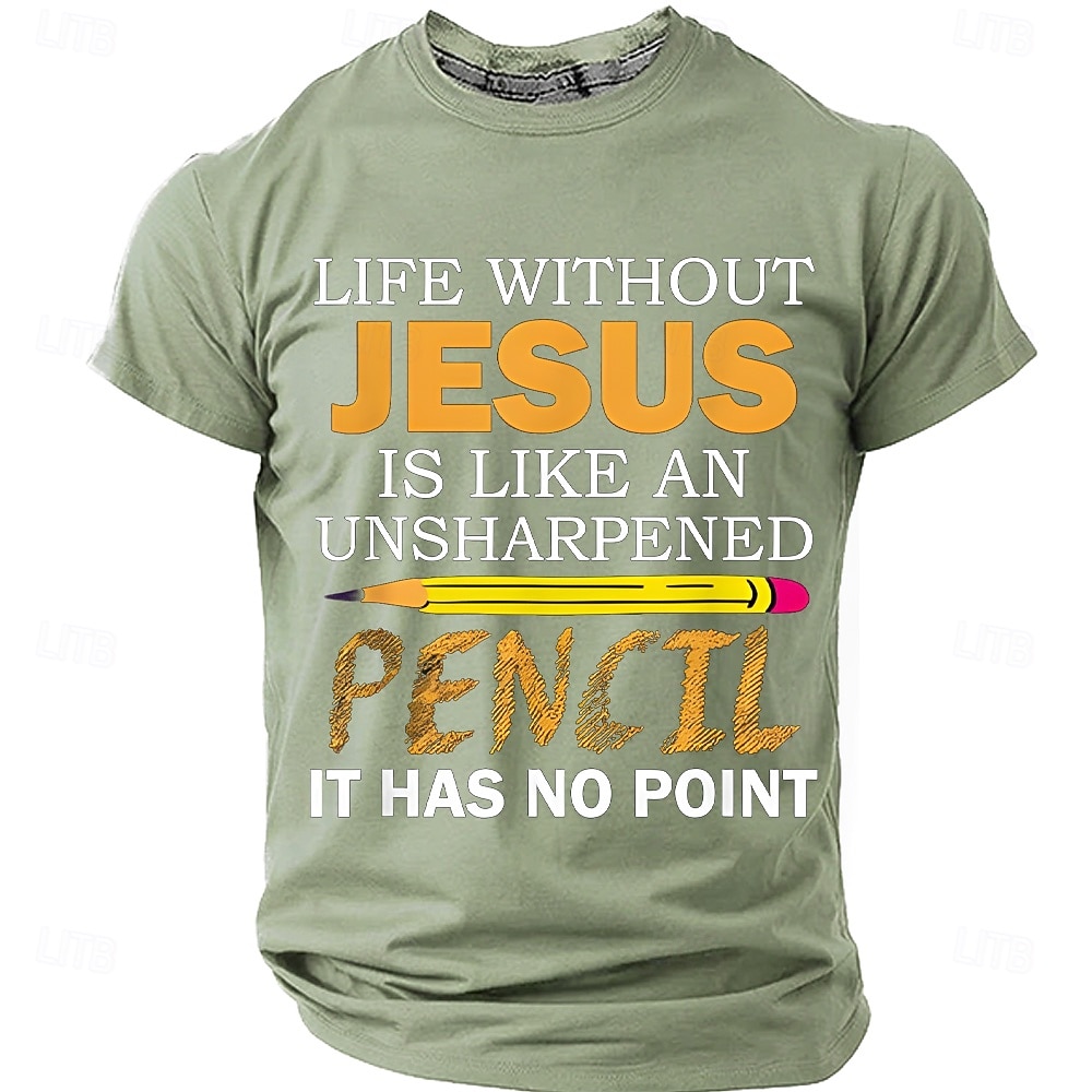 Men's Bible Life Without Jesus Is Like An Unsharpened Pencil It Has No ...