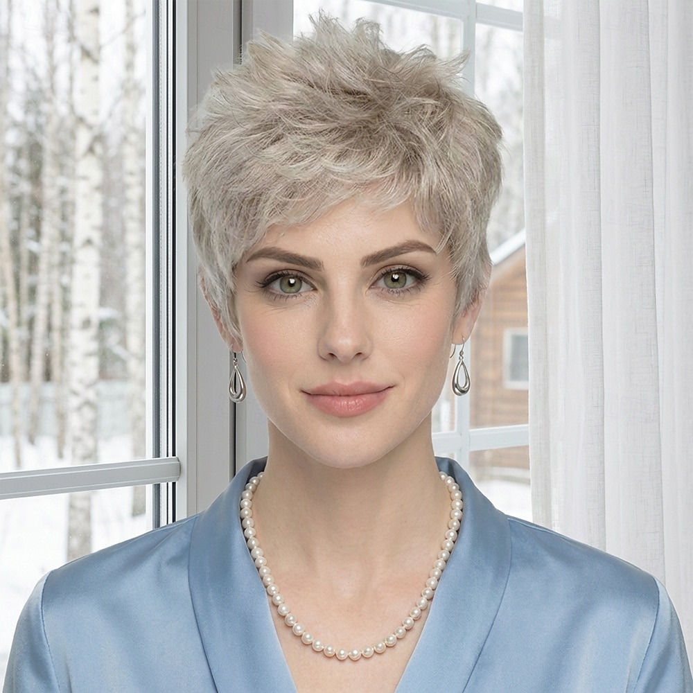 Peruca pixie espetada e elegante para mulheres - loira texturizada com volume total de 2026 por $32.99 –P2