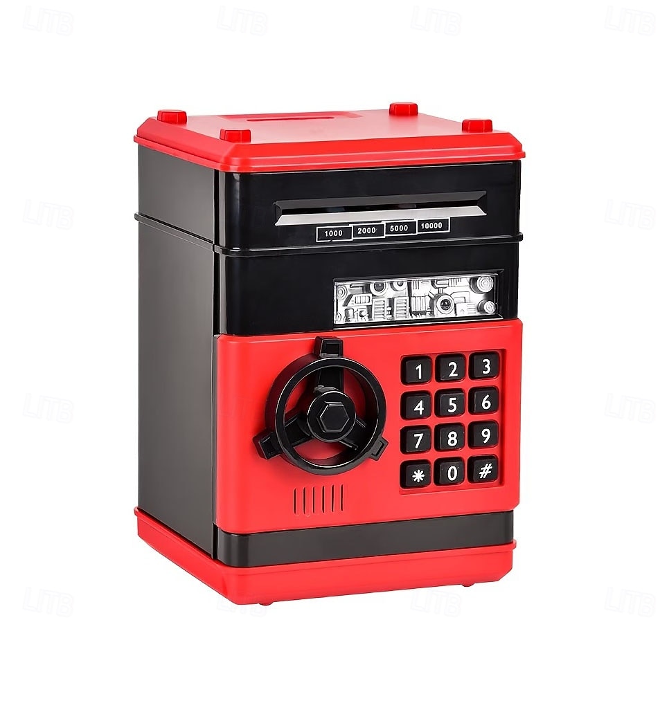 Elektronická mincovní banka s ochranou heslem, ABS materiál, bankomat, digitální mince a vklad hotovosti, hudební hračka, dárek pro děti pro rané učení a vzdělávání 2026 - $20.99 –P14