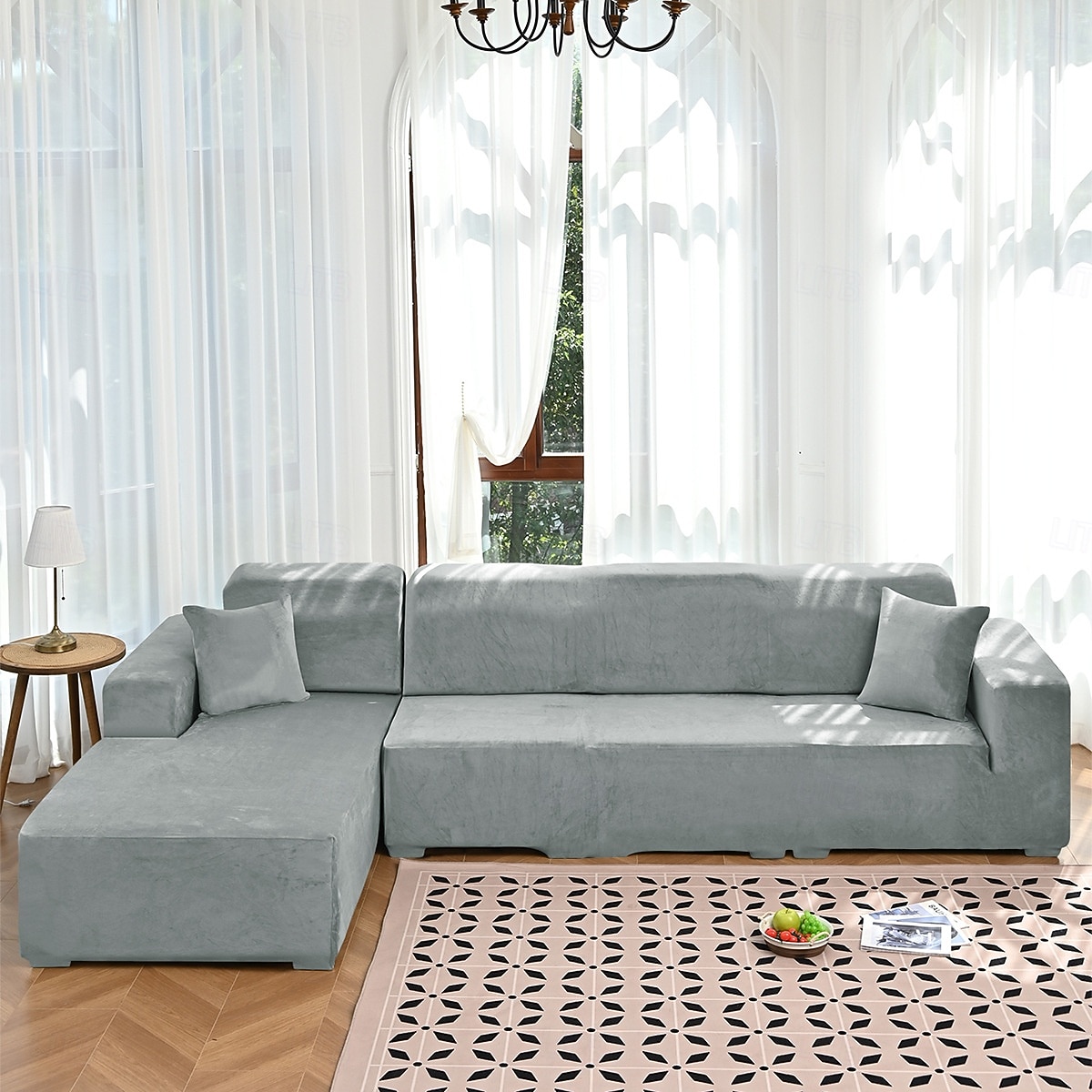 Capas elásticas para sofás de 1, 2, 3 e 4 lugares, capa para sofá modular em formato de L, capa protetora para sofá chaise longue, protetor de móveis para sala de estar. de 2026 por $24.99 –P8
