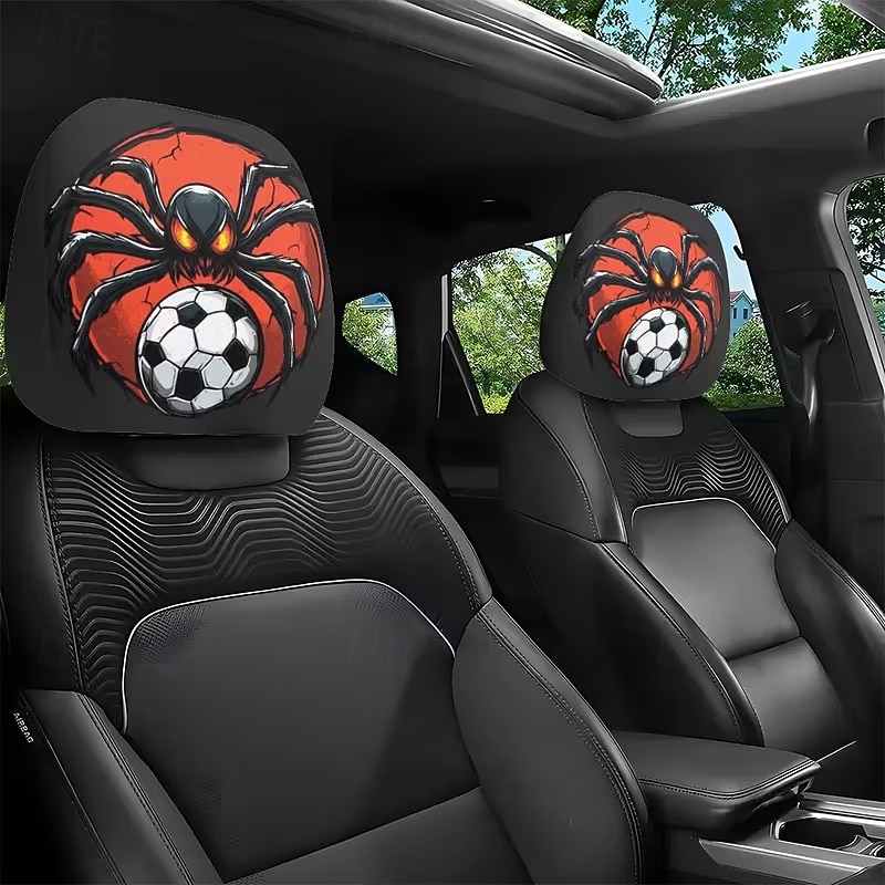 2 db rajzfilmfigura, focimeccs mintás fejtámla huzat autóba, belső dekoráció, rugalmas kialakítás, univerzális illeszkedés, alkalmas napi ingázásra és családi kirándulásokra, tökéletes szórakoztató 2026 - $8.99 –P11