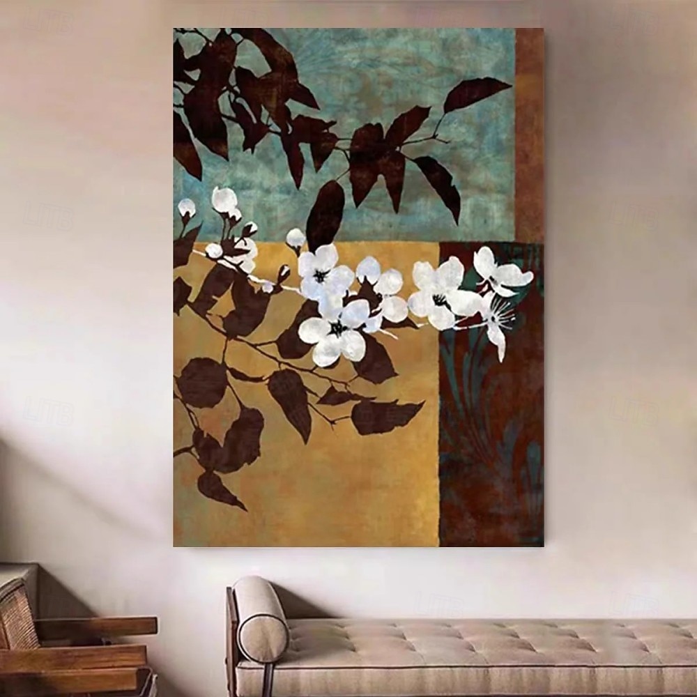Handmade Oil Painting Canvas Wall Art Decoration Wabi Sabi Style Modern Decorative Painting Simple Floral Texture for Home Decor Rolled Frameless Unstretched Hanging Mural Painting 2026 - $55.99 –P1