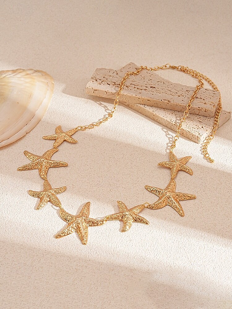 Boho-Taillenkette mit Seesternmotiv für Damen, Gold- und Silberlegierung, verstellbarer Strandgürtel, perfekt für den Alltag und den Urlaub 2026 - $11.99 –P5