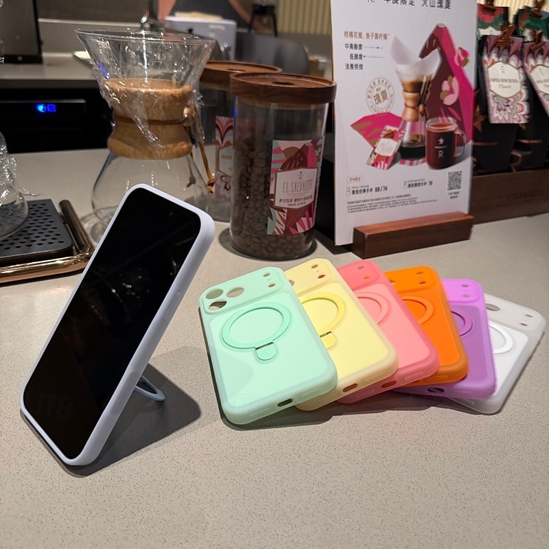 τηλέφωνο tok Για iPhone 17 Pro Max 16 Pro Max 15 Pro Max Πίσω Κάλυμμα με βάση στήριξης Ανθεκτική σε πτώσεις ABS + PC 2026 - $14.99 –P4