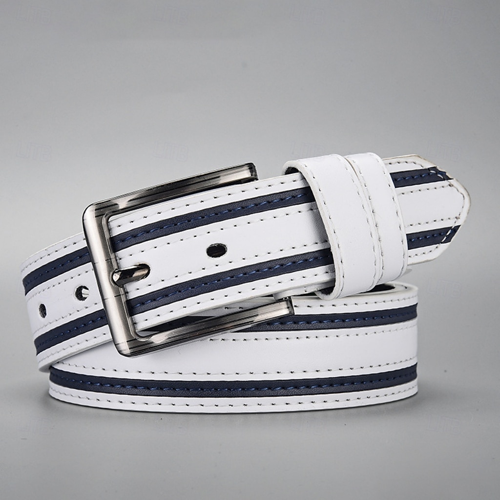 Herr Bälte Justerbara Läder Legering Streetwear Nutida Fritid Färgblock Blå Svart Dagligen Företag Formell Midjebälte 2026 - $5.49 –P10