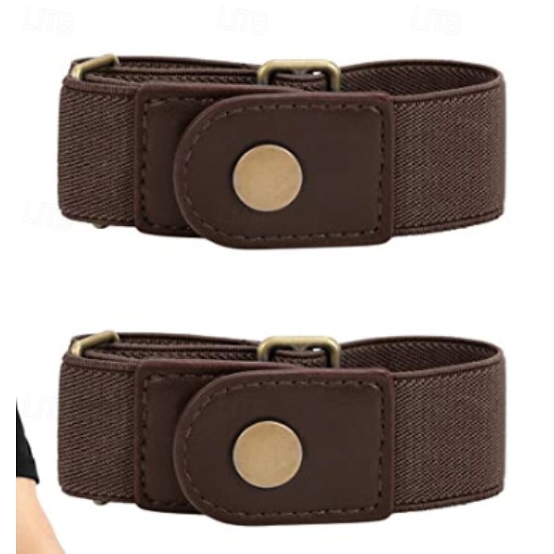 Dam PU spänne bälte PU-läder Metall Bucke Geometriskt Ledigt Dagligen Helgdag Blå Svart Brun Beige 2026 - $4.99 –P5