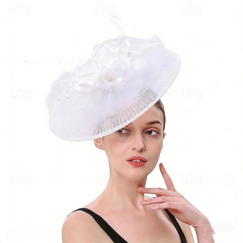 fascinators Tøy Bryllup Bursdag Elegant søt stil Med Bånd Tyll Hodeplagg Hodeplagg 2026 - $22.99 –P4