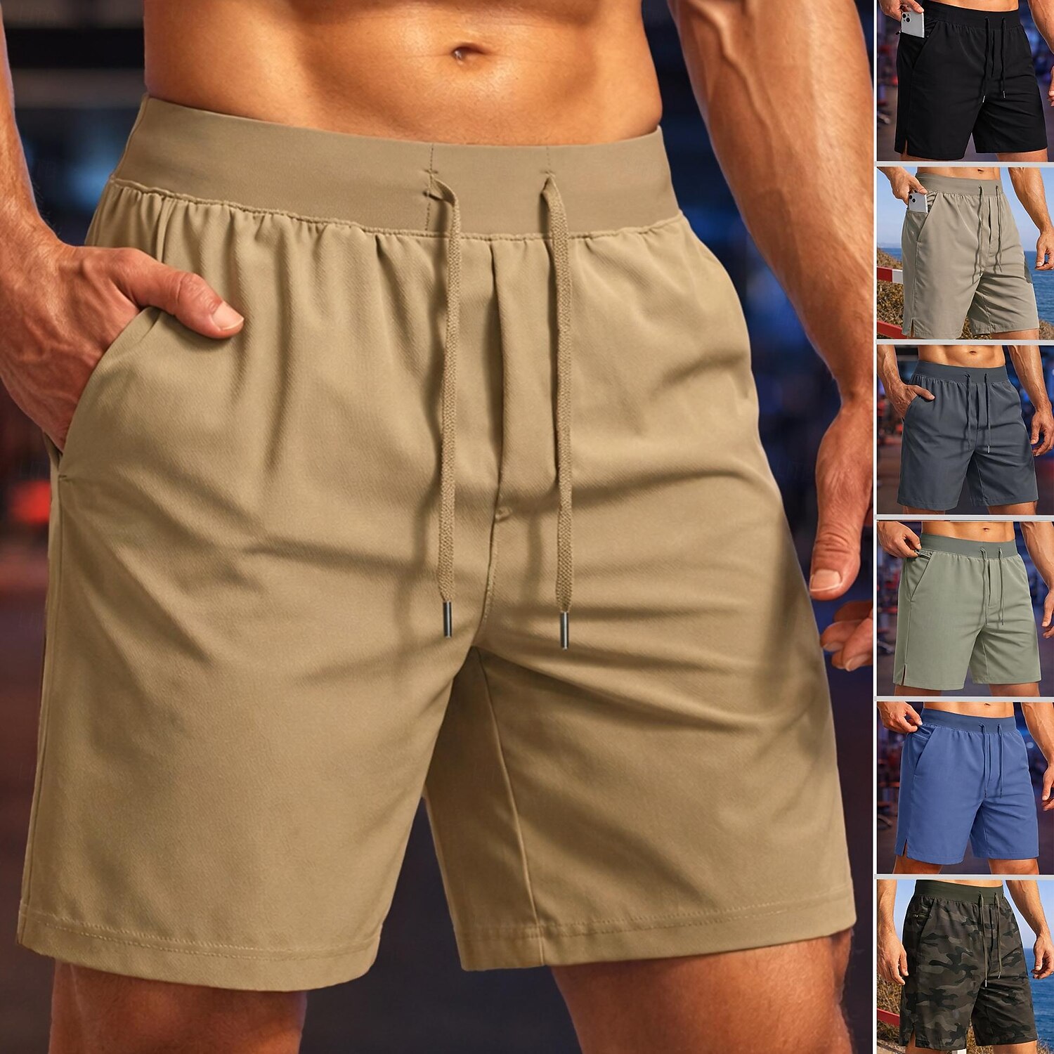 Bărbați Σορτς για τρέξιμο Pantaloni scurți sportivi Pantaloni Sport de Sală Cordon Buzunare Pantaloni scurți Zilnic În aer liber sportiv Vară Confortabil la umezeală Respirabil Gimnastică antrenament 2026 - $21.99 –P1