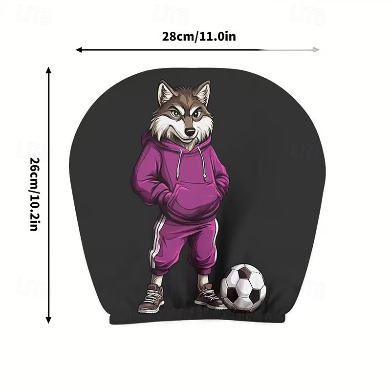 2 db rajzfilmfigura, focimeccs mintás fejtámla huzat autóba, belső dekoráció, rugalmas kialakítás, univerzális illeszkedés, alkalmas napi ingázásra és családi kirándulásokra, tökéletes szórakoztató 2026 - $8.99 –P26