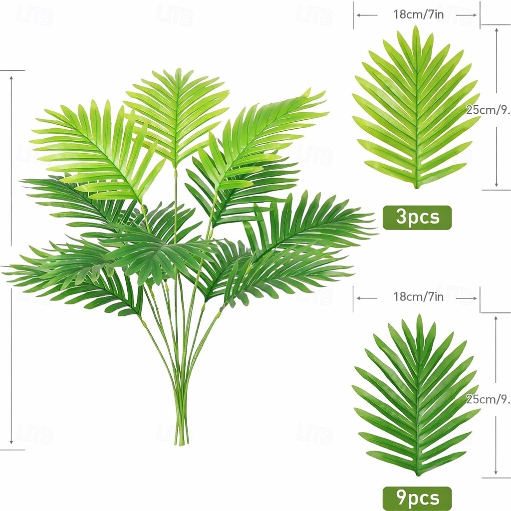 2 ks umělých rostlin arekové palmy (bez květináče), umělé rostliny, umělé podlahové rostliny, umělé tropické palmy, umělá zeleň, rostliny pro vnitřní a venkovní dekoraci domácí kanceláře. 2026 - $16.99 –P2