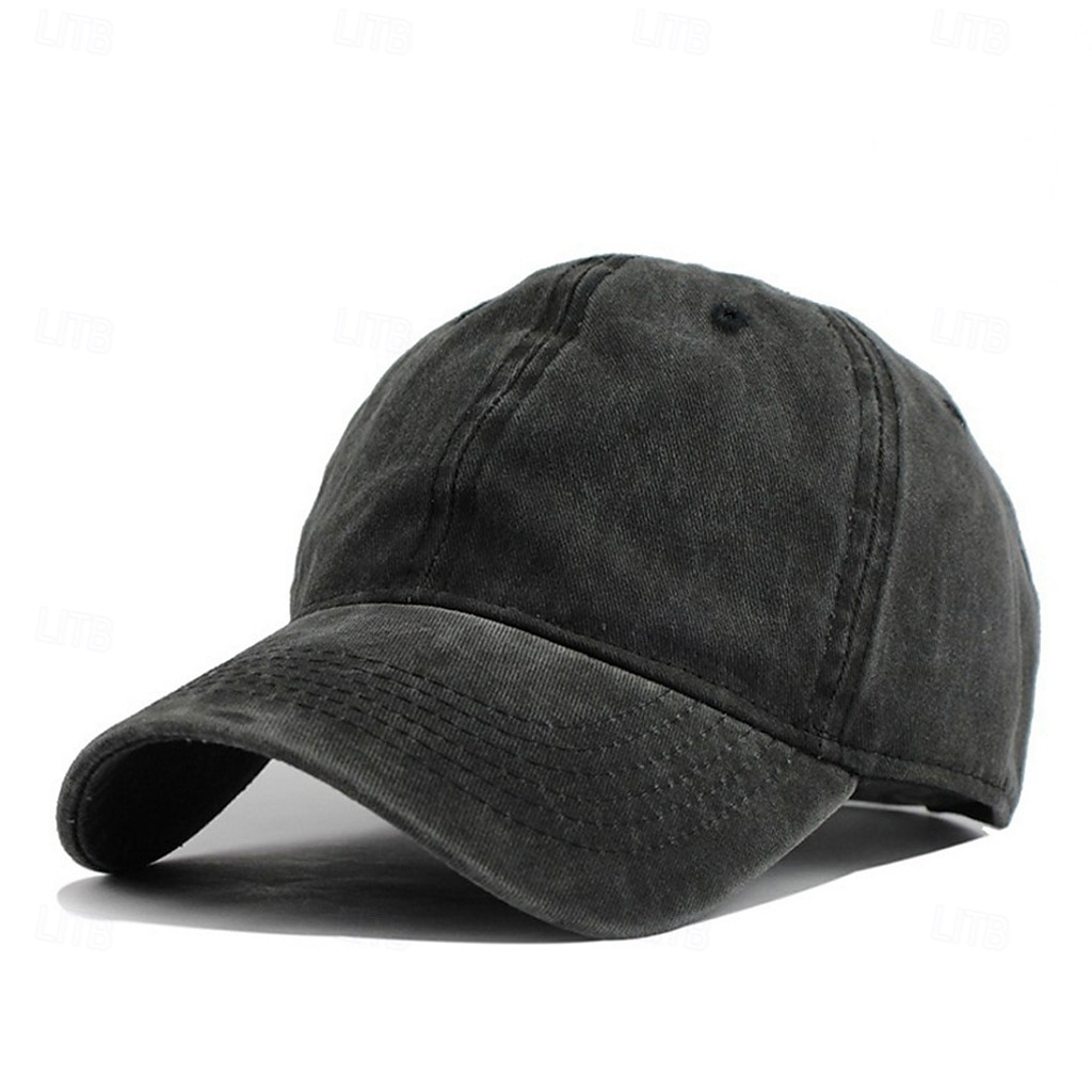 Men's Baseball Cap Sun Hat Trucker Hat Blue Black Polyester Adjustable Fashion Streetwear Casual Daily Outdoor Vacation Plain Sun Protection Sunscreen Breathability 2026 - $5.49 –P6