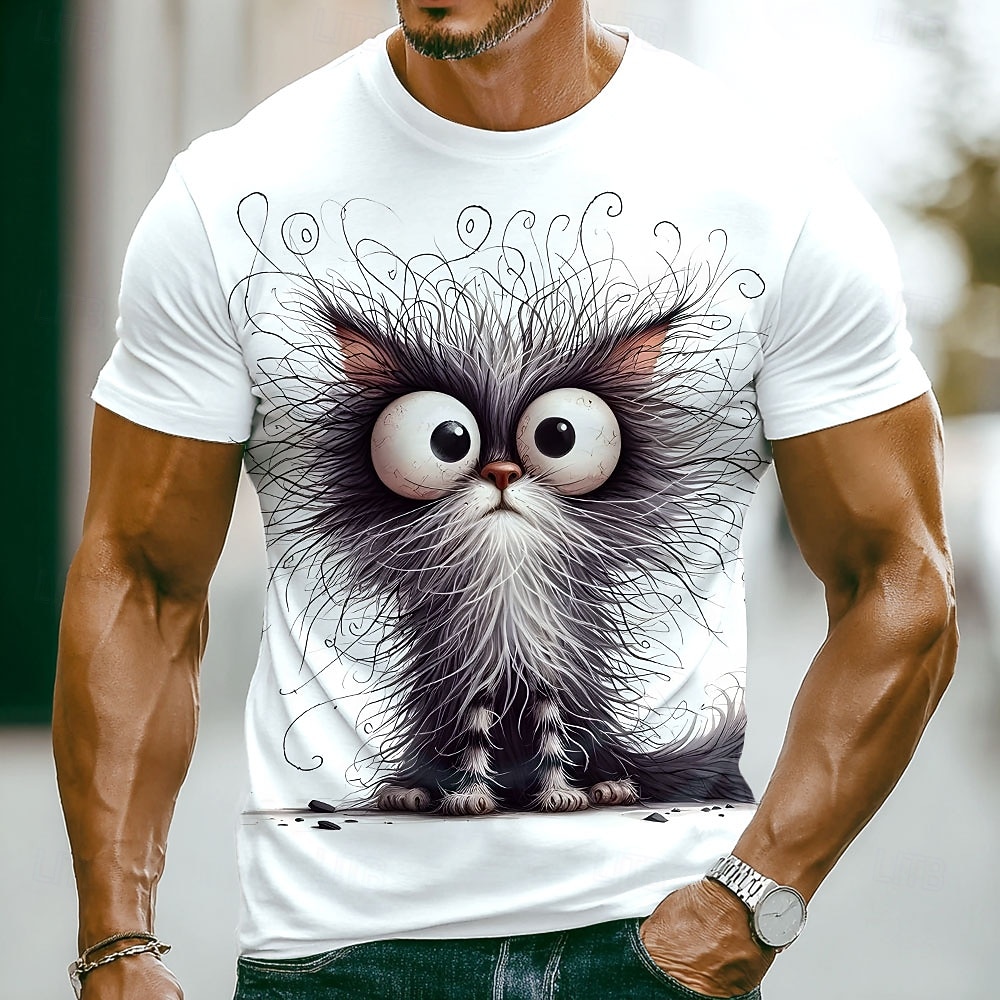 Herren Tiermotiv Lustig Ente Mürrisch T Shirt Kurzarm T-Shirt 3D-Druck Rundhalsausschnitt Hemd Übertrieben Designer Party Ferien Weiß 1 Khaki Weiß 2 Sommer Frühling Bekleidung S M L XL XXL XXXL 2026 - $21.99 –P3