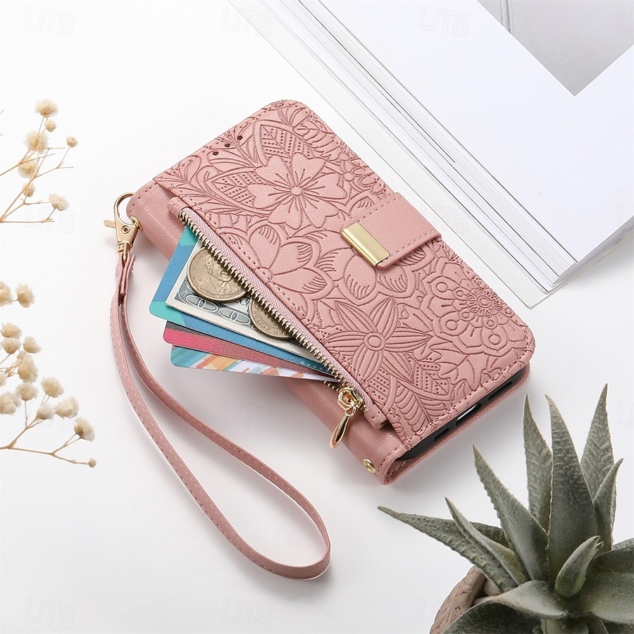 Phone Case For Samsung Galaxy S26 S26 Plus S26 Ultra Wallet Case Flip Cover with Stand Holder Zipper with Wrist Strap Tree Retro TPU PU Leather 2026 - $18.99 –P26