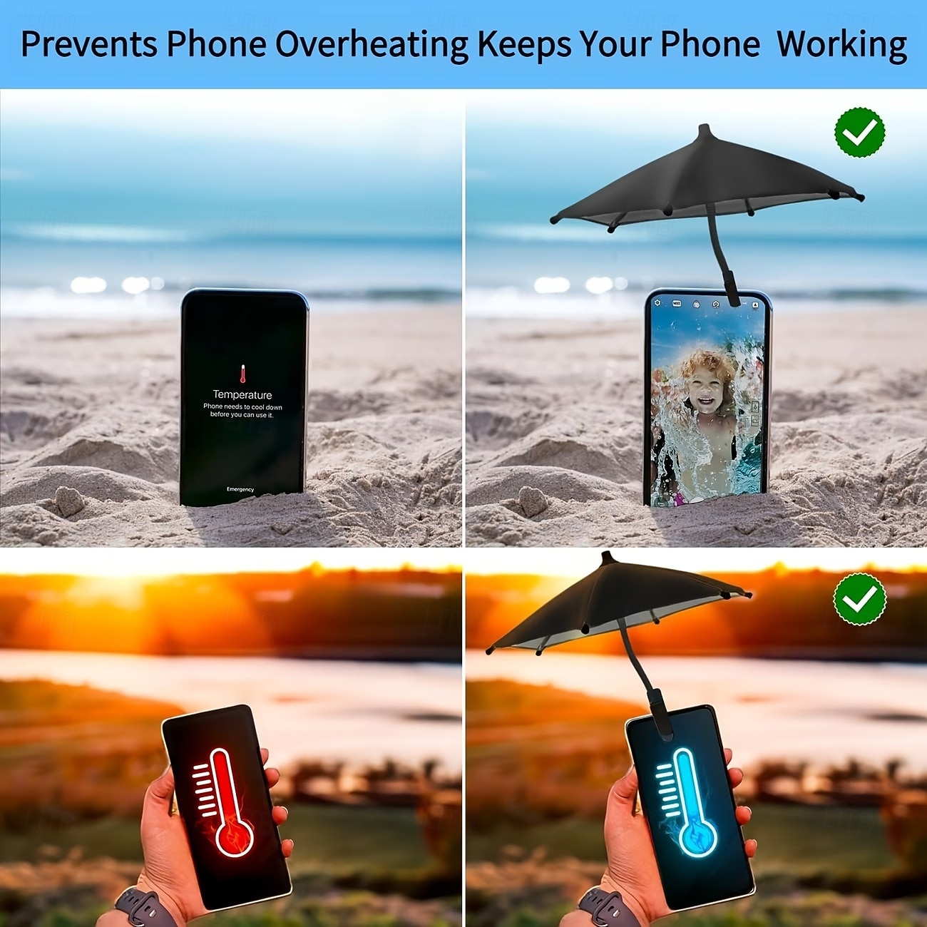 Biegsame Handy-Sonnenblende, Mini-Sonnenblende für Outdoor-Aktivitäten, schützt das Handy vor Sonne und Regen, verhindert Blendung und Spiegelungen beim Fotografieren, einfach zu bedienen, kein 2026 - $19.99 –P8