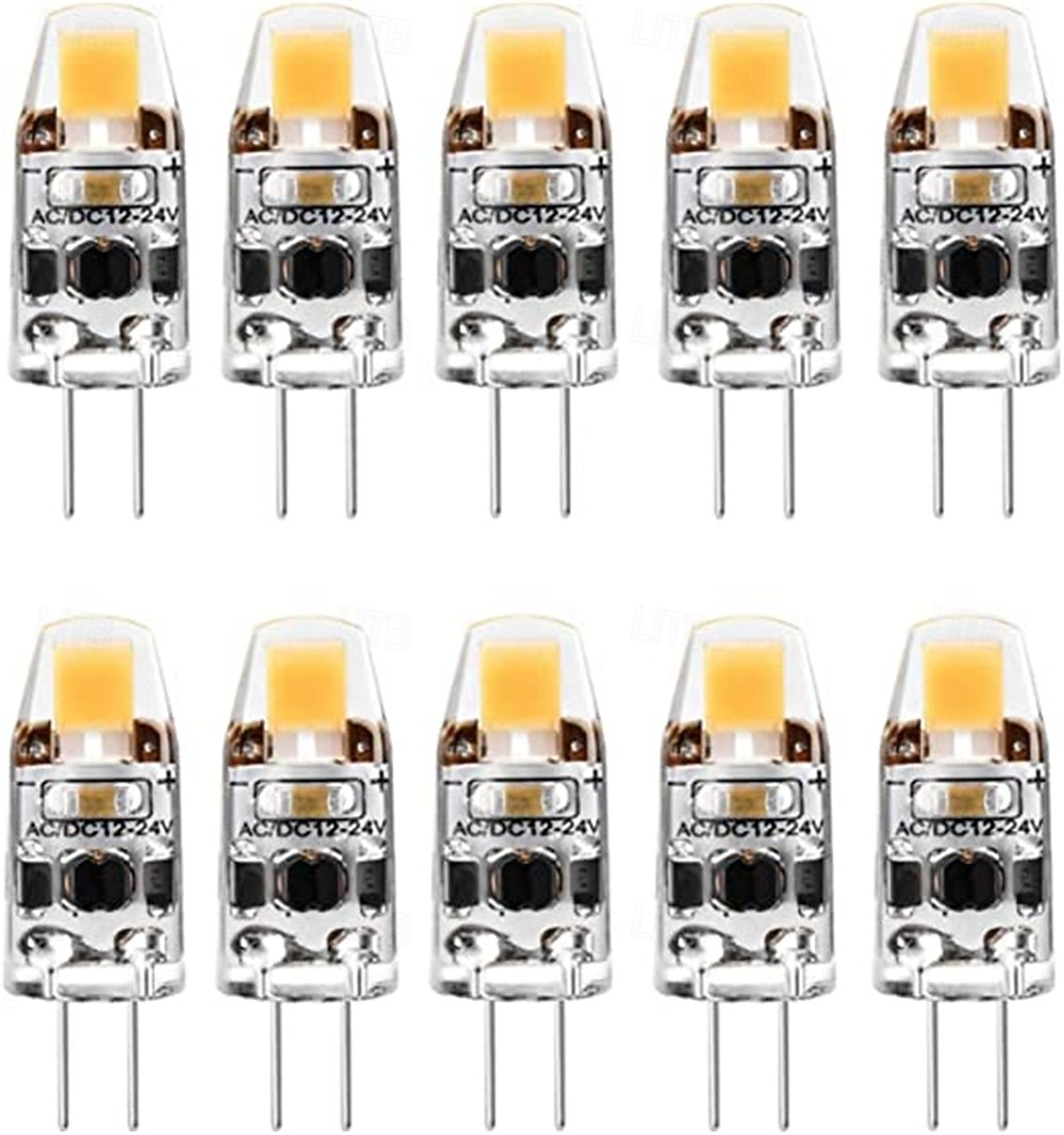 10 Stück G4 LED-Lampen, dimmbar, flackerfrei, AC/DC 12 V / 12–24 V, 2 W 3 W, 1505 COB-LED-Lampen, ersetzen herkömmliche Halogenlampen für Strahler und Kronleuchter. 2026 - $35.99 –P2