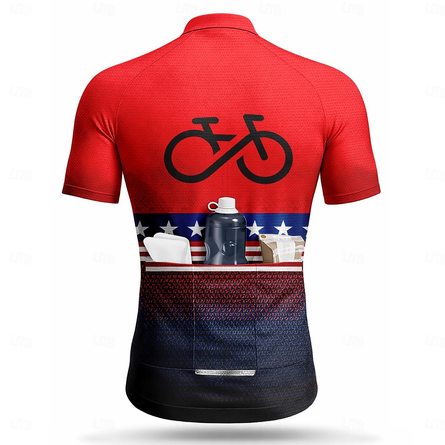 Amerikas 250-årsjubileum Uavhengighetsdagen Amerikansk uavhengighetsdag Herre Sykkeltrøyer Amerikansk amerikansk flagg Sykkel Kortermet Sykkel Jersey Topper med 3 baklommer UV-bestandig 2026 - $30.99 –P4