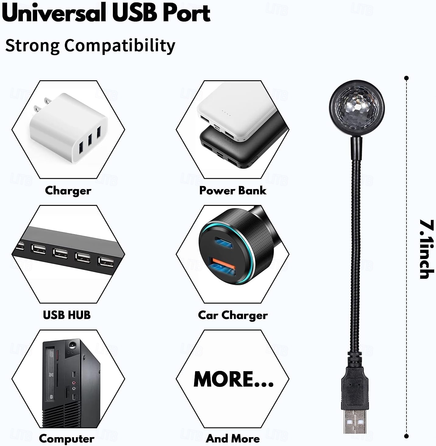 Autodakverlichting 1 stuk, usb-sterrenprojector nachtlampje, verstelbare auto-interieurverlichting, draagbare led-lampjes in 4 kleuren &Sterrenlicht met 9 functionele standen voor autodecoratie, 2026 - $10.49 –P5