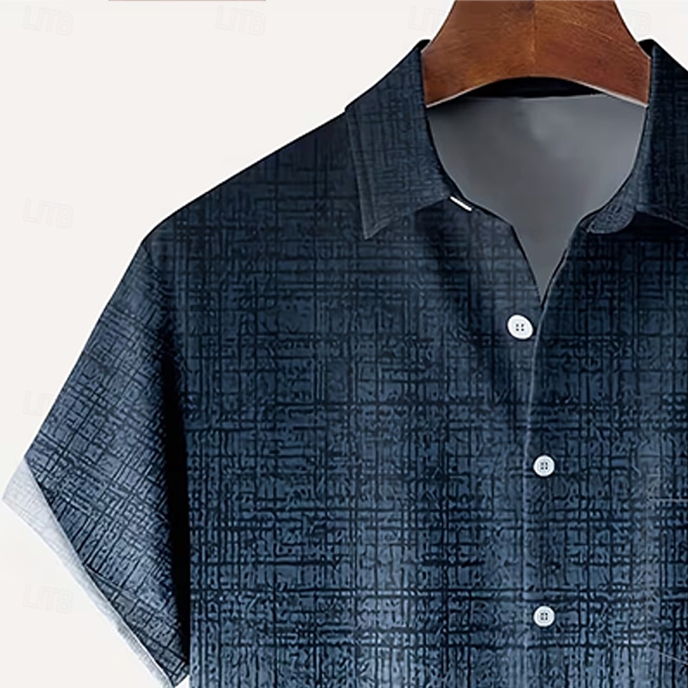 Per uomo Colore sfumato Arte astratta Camicia Camicia Estiva Camicia con Bottoni Manica Corta Moda Casual All'aperto Vacanza Abbigliamento Quotidiano Estate Primavera Collo ripiegato Stampa 3D del 2026 a $25.99 –P3