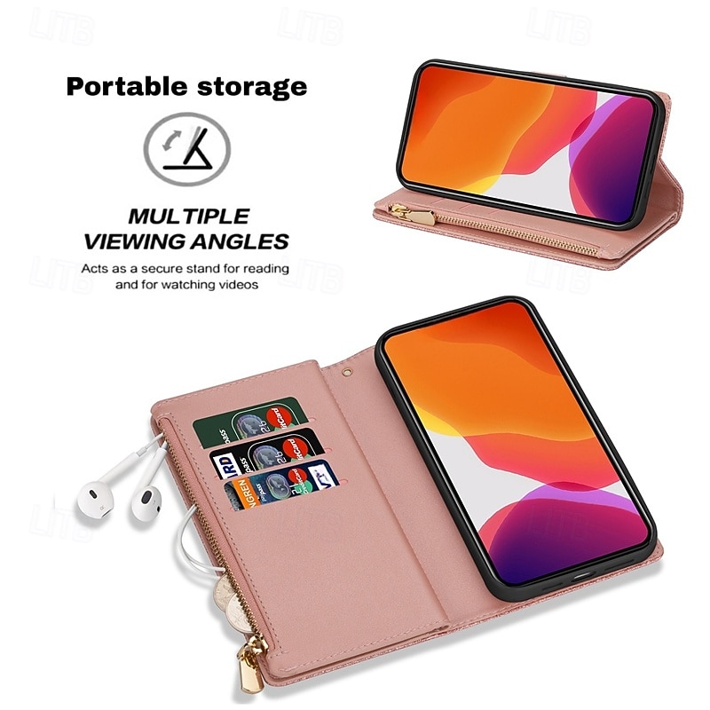 Phone Case For Samsung Galaxy S26 S26 Plus S26 Ultra Wallet Case Zipper Full Body Protective Kickstand Color Gradient sky PU Leather 2026 - $24.99 –P9