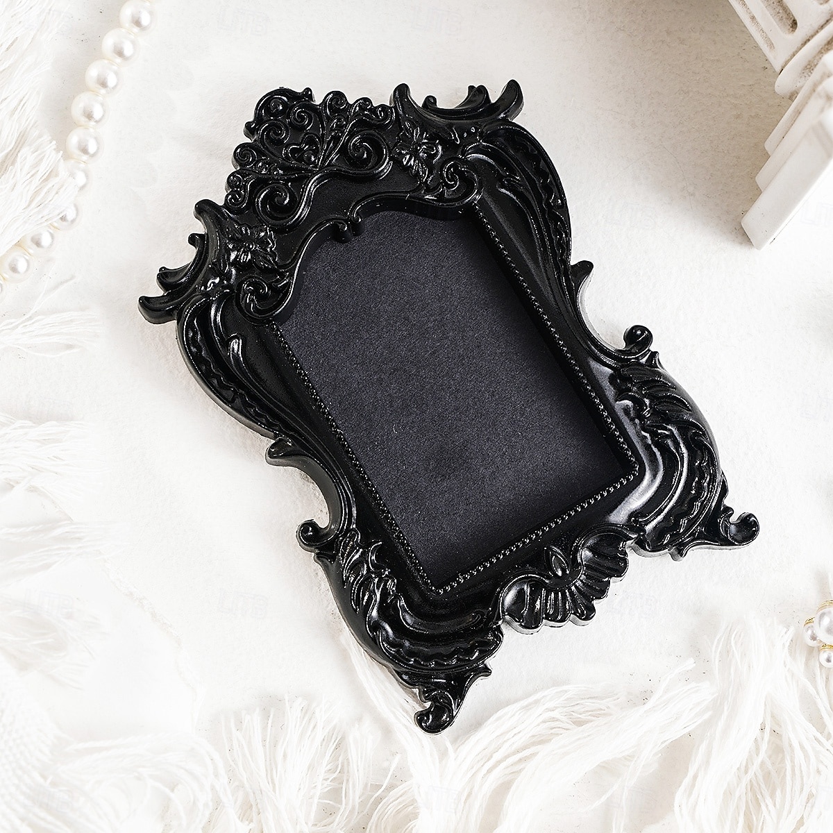 Vintage Black Resin Decorative Frame, Handmade Hand-Painted Ornate Wall Hanging Frame for DIY Wall Decor, Photo Display Frame, Home Wall Decoration Prop for Parties, Festivals 2026 - $21.99 –P7