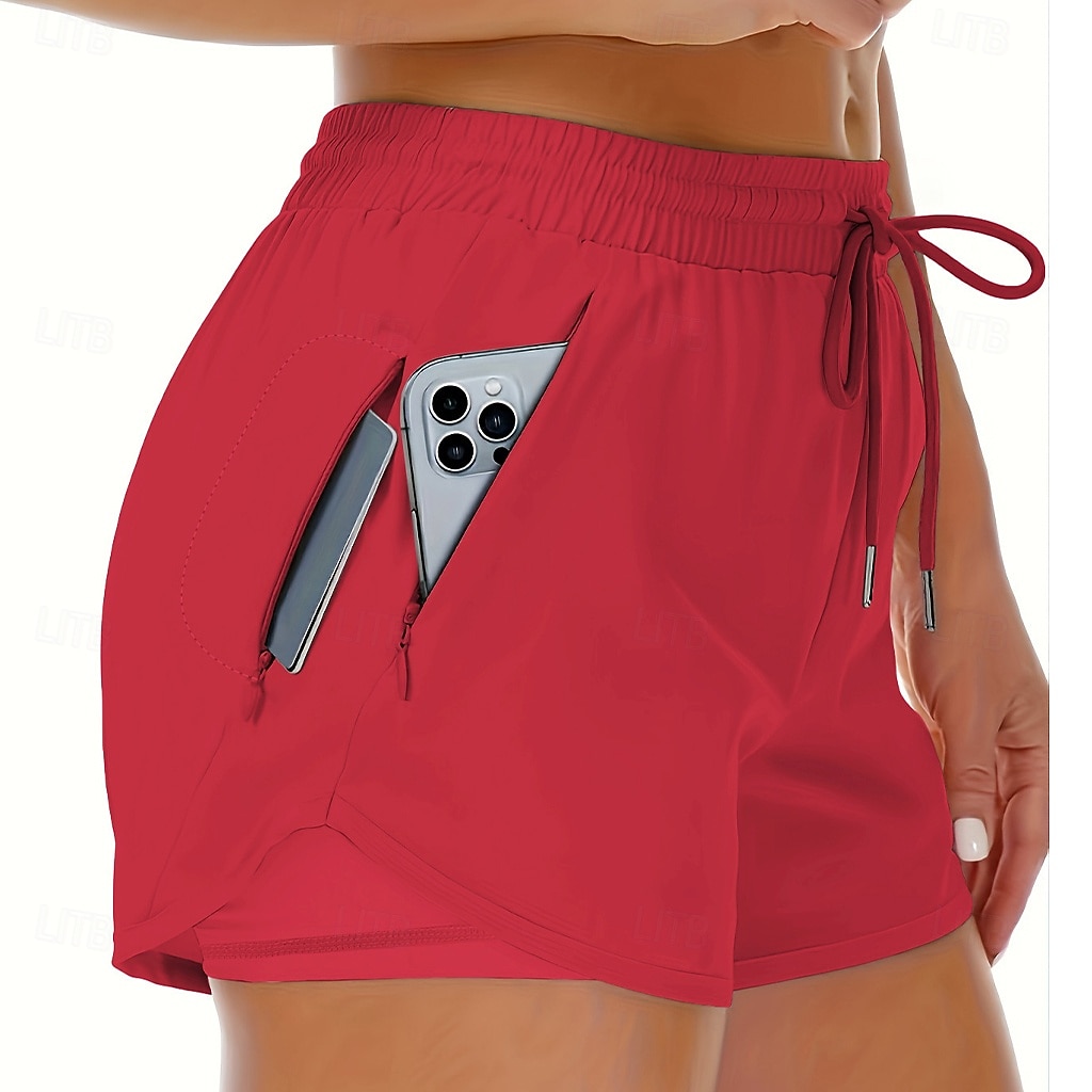 Per donna Shorts sportivi Shorts Pantaloncini Estivi Shorts da Spiaggia Vacanza Moda Casual Quotidiano Corto Misura del girovita medio Coulisse Fascia Elastica Tasca con cerniera Asciugatura Rapida del 2026 a $24.99 –P6