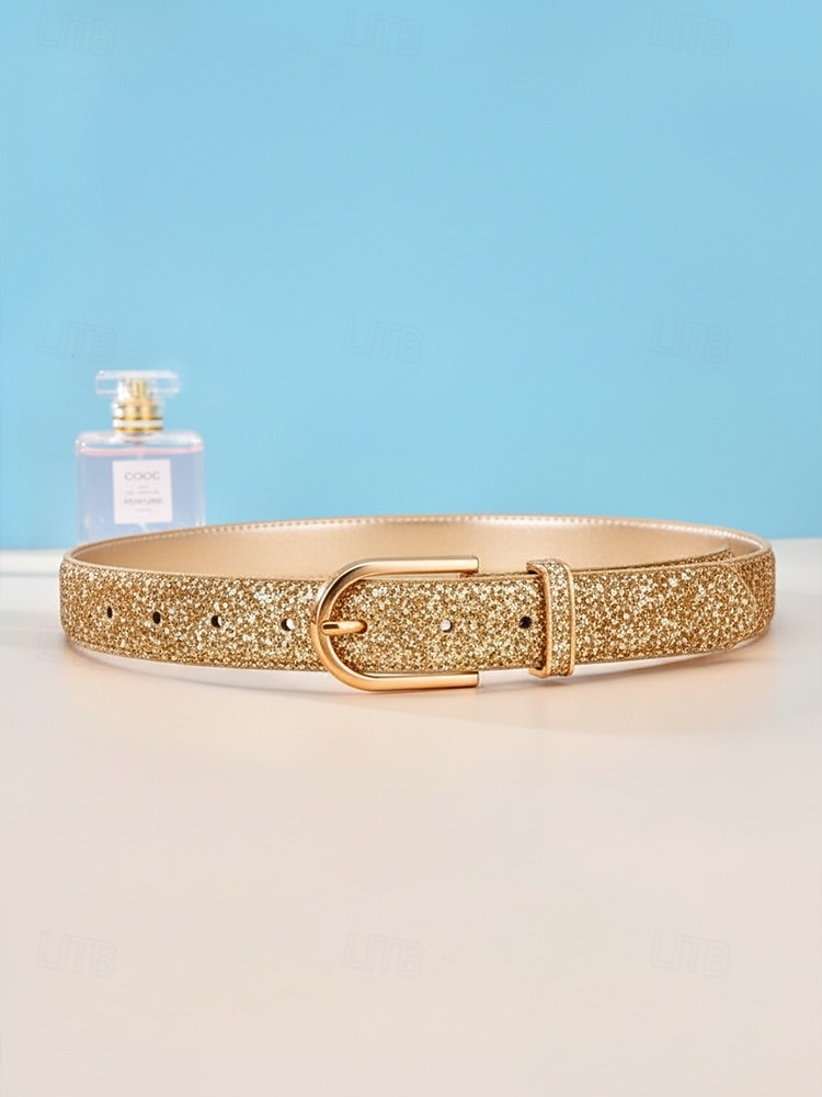 cintura da donna in similpelle, colori oro e argento, regolabile, accessorio elegante per abbigliamento casual quotidiano, viaggi e vacanze del 2026 a $11.99 –P6