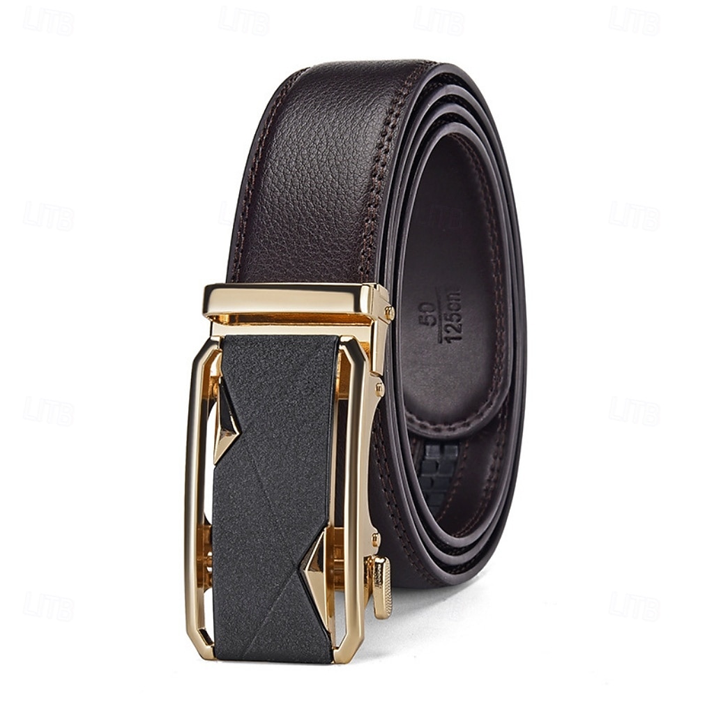 Herren Gürtel Automatische Schnalle Leder Chrom Streetwear Zeitgenössisch Freizeit Einfach A01 A02 Lässig Täglich Geschäft Formell Taillengürtel 2026 - $14.99 –P7