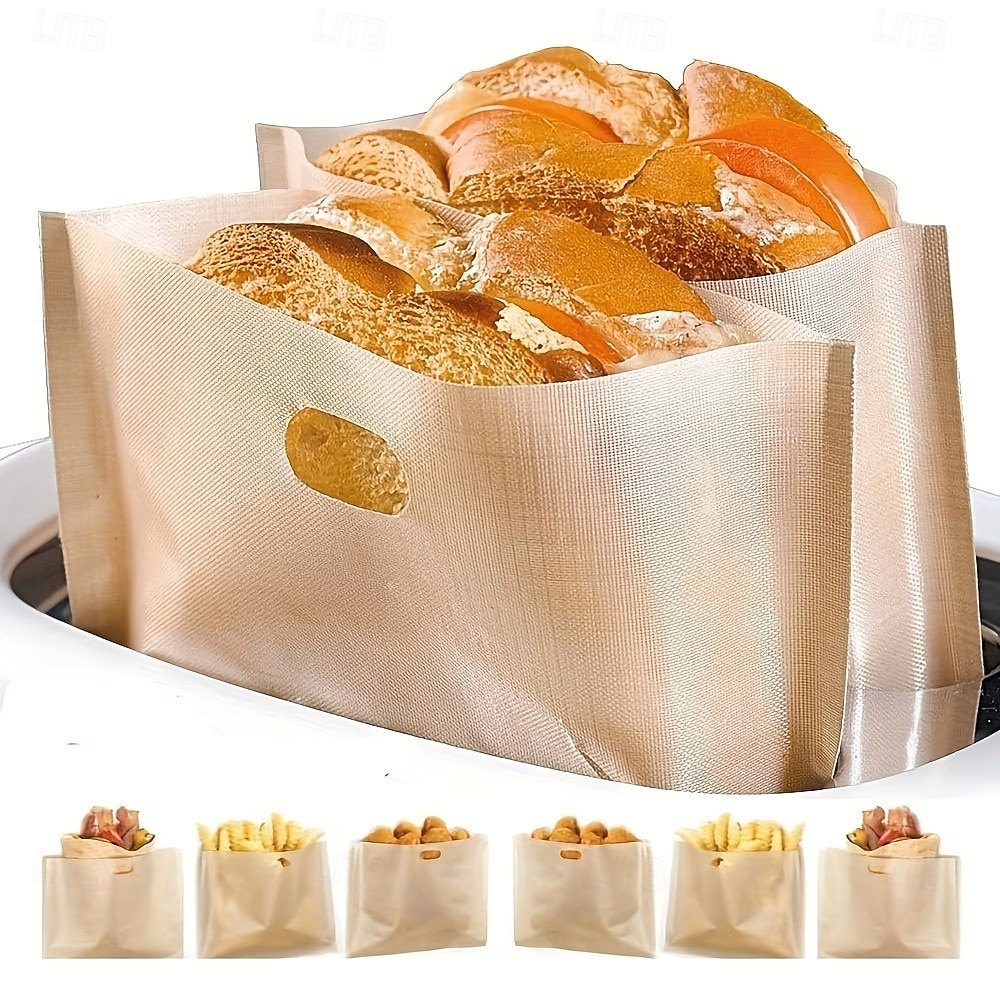 10 Pcs Extra Large Reusable Toaster Bags, Heat Resistant Toaster Bags for Grilled Cheese Sandwiches works on Toaster, Ovens, Washable Toast Bags for Toast Sandwich Panini Snacks 2026 - $28.99 –P2