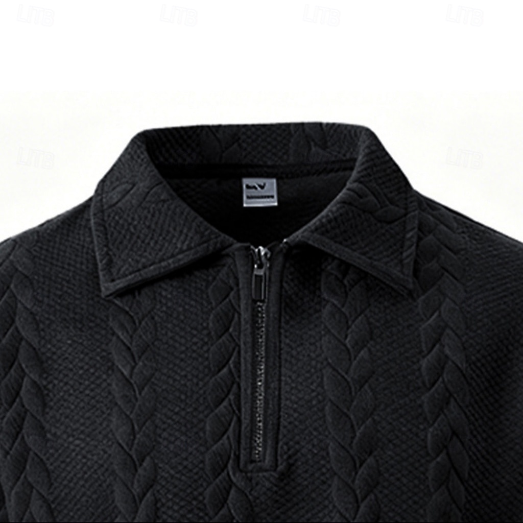 Homme Polo Polo à fermeture éclair Occasionnel Quotidien Zip quart Manche Courte Mode Uni Fermeture éclair Été Printemps Coupe régulière Noir Blanche Kaki Gris foncé Polo de 2026 ? $24.99 –P16