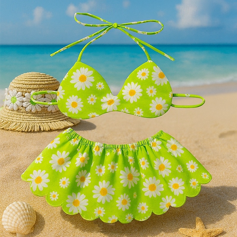 Ensemble bikini marguerite avec chapeau de paille, robe d'été pour statue d'oie de jardin en béton de 58 à 63 cm, décoration extérieure sur le thème de la plage, tenue uniquement (oie non incluse). de 2026 ? $16.99 –P5