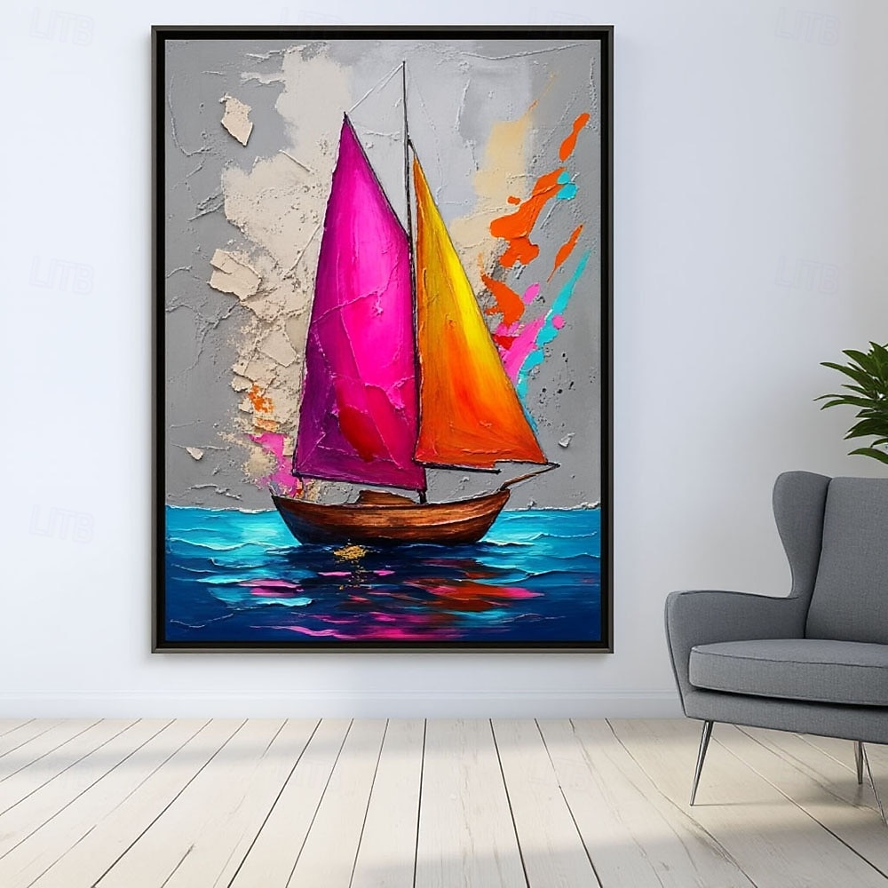 帆船絵画 船 絵画 風景画 海の絵 絵画 アート 原画 インテリア 船の絵