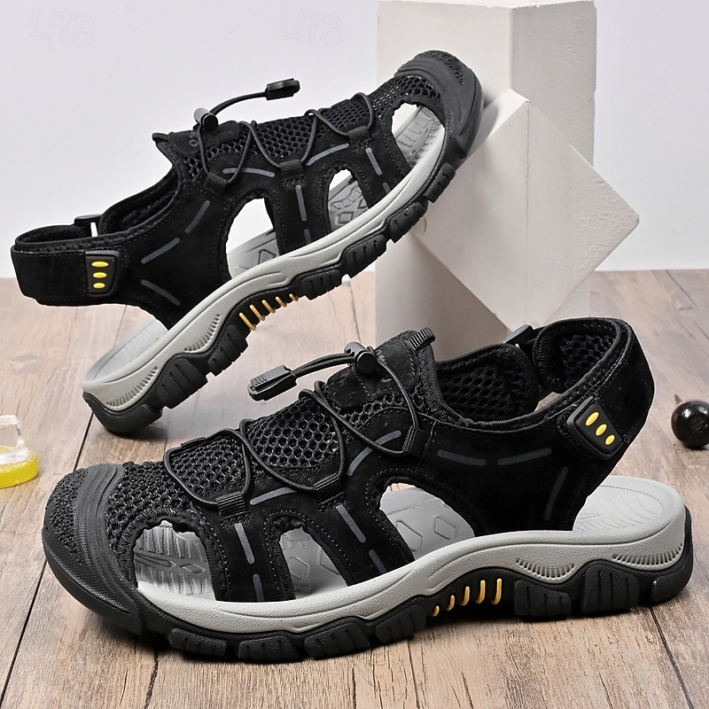 Sandálias masculinas para atividades ao ar livre, com design durável e respirável, tiras ajustáveis e sola antiderrapante. Perfeitas para caminhadas, atividades aquáticas, férias na praia e uso casual no verão. de 2026 por $54.99 –P9